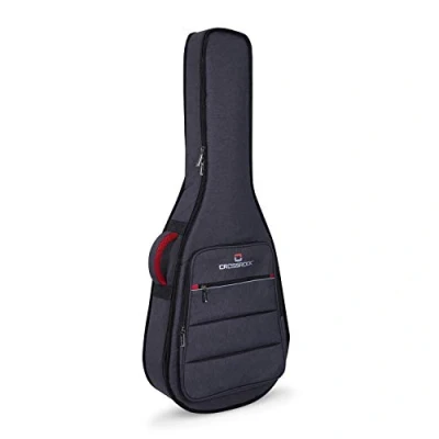 Imagen de Crossrock CRSG107C Estuche Guitarra Española, Bolsa de clásica tamaño Completo, Relleno 10 mm, Mochila Disponible, Gris Oscuro (CRSG107CGR)