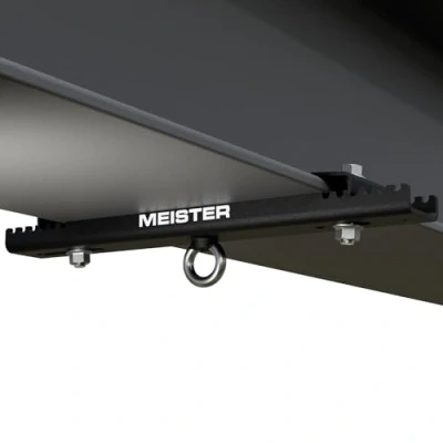 Imagen de Meister Soporte de abrazadera haz para boxeo y artes marciales mixtas, correas suspensión accesorios techo, color negro, 9.5 a 14 pulgadas