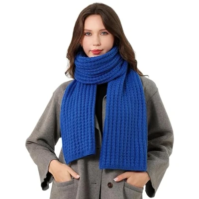 Imagen de DonDon Bufanda mujer invierno larga y suave Chal Azul