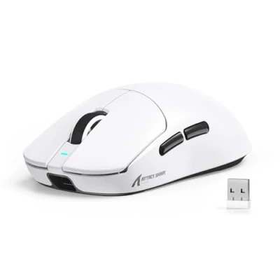 Imagen de MAMBASNAKE X ATTACK SHARK X8SE 55g Ratón inalámbrico para gaming ultraligero hasta 25000DPI, sensor PAW3311, trimodo BT/2,4G/USB C,80 millones de clics,aceleración 40G, 500mAh,controlador web,