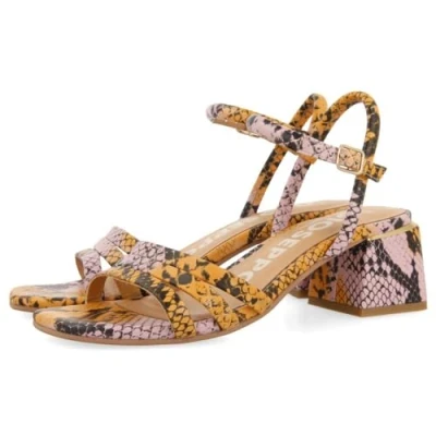 Imagen de Sandalias DE TACÓN Piel con Print Animal Multicolor para Mujer KUTALLI