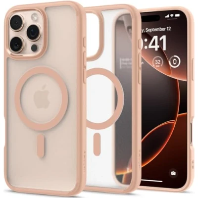 Imagen de Spigen Ultra Hybrid TPU Back Cover Rosa/Transparente Magnético Apple iPhone 16 Pro Max