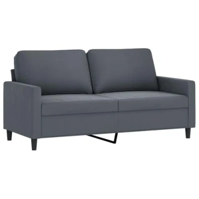 Imagen de vidaXL Sofá de 2 Plazas, Asiento con Reposabrazos Respaldo, Sillón Descanso Relax Televisión, Tapizado para Salón, Tela Gris Oscuro