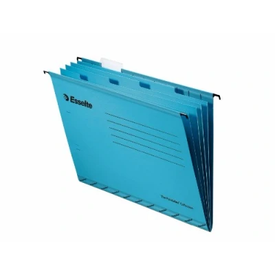 Imagen de Esselte Pendaflex 93135 Carpeta con ganchos para colgar (tamaño folio, base en V, 4 separadores), color azul, 10 unidades