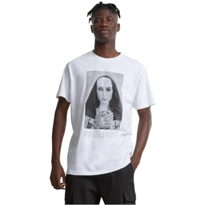 Imagen de Mister tee Mt1282 Bad Habit Camiseta, Blanco, S Hombres