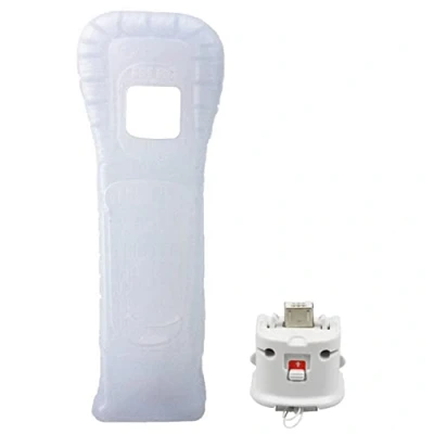 Imagen de OSTENT Funda de Silicona Motionplus Motion Plus + Compatible con el Mando a Distancia Nintendo Wii Color del Juego Blanco