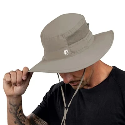 Imagen de ALPIN LOACKER Sombrero de Sol para Exteriores con protección UV, Senderismo Premium y Deportes montaña Materiales reciclados, Beige