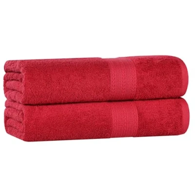 Imagen de Superior Juego de Toallas baño ecológicamente puras, algodón, Color Rojo arándano, 68,6 x 137,2 cm, 4 Piezas