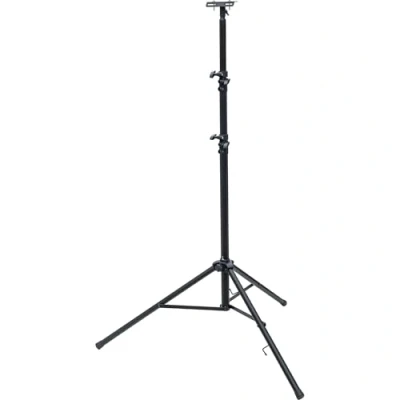 Imagen de Brennenstuhl Trípode telescópico de construcción ST 302 para focos Trabajo con Mecanismo Descenso automático (Altura Regulable 1,24m a 3m, máx. 20kg, travesaño, 3 Tubos Soporte)