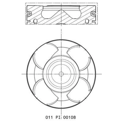 Imagen de MAHLE ORIGINAL 011 PI 00108 000 Pistóns 83 con soporte segmento pistón, canal de refrigeración OPEL: Astra J Hatchback, Insignia A Berlina