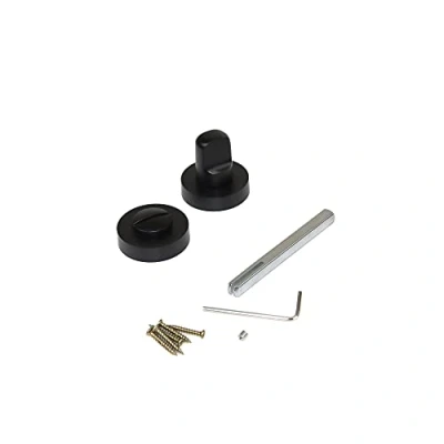 Imagen de Emuca Muletilla para puertas correderas de interior, lote 5 condenas con roseta D.35 mm, zamak, Negro