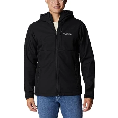 Imagen de Columbia Ascender Hooded Softshell Jacket, Chaqueta De Cortavientos para Hombre, Black, Talla S