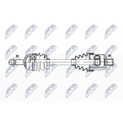 Imagen de NTY NPW PL 135 Árbol de transmisión Eje delantero, derecha 549 Caja cambios manual OPEL: Corsa D Hatchback