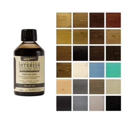 Imagen de Littlefair&#039;s Tinte para Madera 250ml Acabado Premium, Fácil de Usar y Limpiar Basado en Agua, Seguro Ecológico Disponible Muchos Colores Color: Roble Inglés