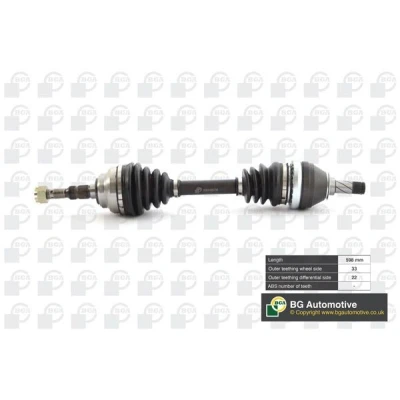 Imagen de BGA DS9505L Árbol de transmisión Eje delantero, izquierda 597 OPEL: Zafira A, Astra G Coupé, CC