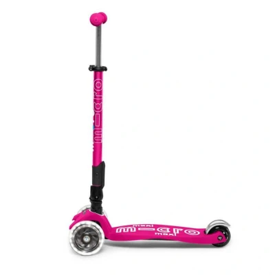 Imagen de Patinete Maxi Micro Deluxe plegable Led rosa