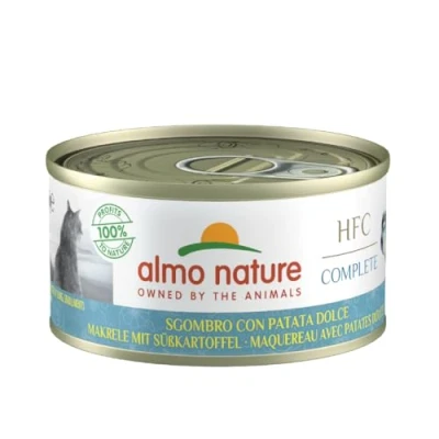 Imagen de Almo Nature HFC Complete Caballa con Patata Dulce Comida húmeda para Gatos Adultos: 24 Cajas de 70 g
