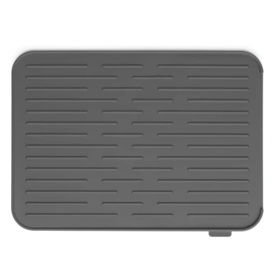 Imagen de Brabantia Alfombrilla Escurreplatos de Silicona, Gris Oscuro, 43,8 x 32.5 0,9 cm