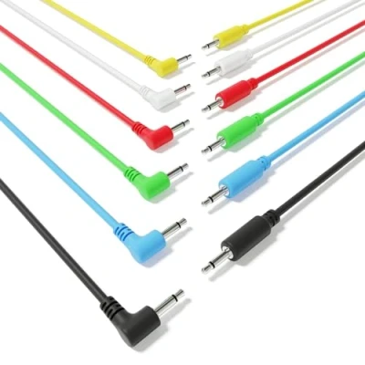 Imagen de ExcelValley 6A Pack Cables de Conexión Mono Modulares Híbridos TS 3,5mm 1/8&quot; Eurorack Sintetizador [15cm 6&quot;]