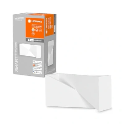 Imagen de LEDVANCE ORBIS SWAN SMART+ Wi Fi Leuchte, dimmbare LED Wandleuchte für den Innenbereich, 23W, Farbtemperatur von 3000 6500K, 600 Lumen, bemalbare Oberfläche, rechteckige Form 30x15cm