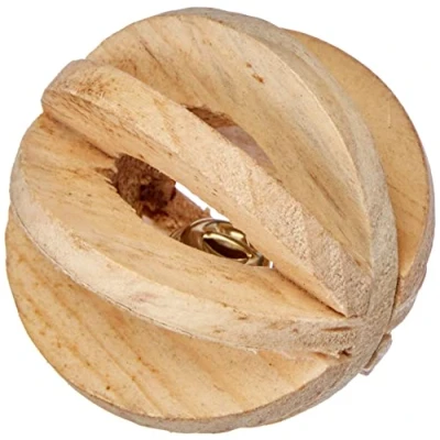 Imagen de Trixie Bola Madera con Cascabel para Roer, ø6 cm, Pequeños Mamíferos