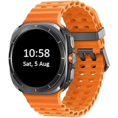Imagen de Samsung Galaxy Watch Ultra Titanium Gris (Correa Silicona Naranja)