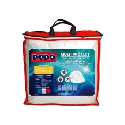 Imagen de DODO Edredón Templado antiácaros y chinches de Cama 220 x 240 para 2 Personas Multi Protect Suavidad protección. Fabricado en Francia Lavable a máquina 40 C
