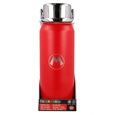 Imagen de Stor8412497013746Acero Inoxidable Térmica Botella, 505 ml Capacidad, Super Mario Hugo