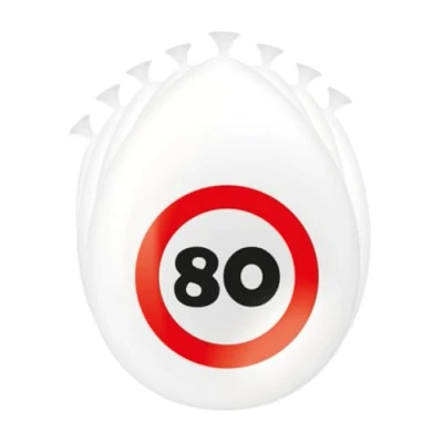 Imagen de PD Party 7032412 Globos de Decoración para Fiestas Temática Especial Celebración Traffic Sign 80, Paquete 8, Multicolor, 30cm Longitud x Ancho Altura