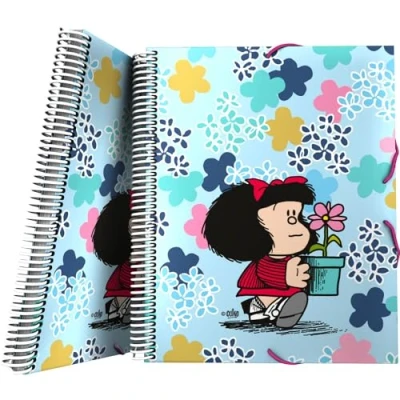 Imagen de Grafoplás Carpeta Fundas Plástico A4 Tapas Flexibles Espiral PVC 30 Forros de Polipropileno Mafalda Lively Maxiplás Perfecto Material Escolar
