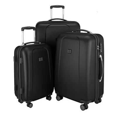 Imagen de HAUPTSTADTKOFFER Wedding Juego de 3 maletas, Maletas rígidas, Trolley, Equipaje viaje mate, Set viaje, TSA, 4 ruedas dobles (S, M y L), Negro