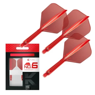 Imagen de Target K Flex Integrated Vols en Dardo and Arbres, Rojo, Intermediana Tige (26mm), No.6 Vol, Set de 3