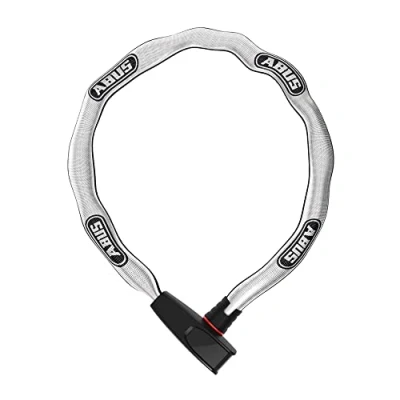 Imagen de ABUS Antirrobo de Cadena Catena 6806K bicicleta ligero acero endurecido con tubo textil moda cuadrada nivel seguridad 6 85 cm gris reflectante
