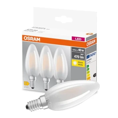 Imagen de Osram 819375 Bombilla LED E14, 4 W, Blanco, 3 Unidades