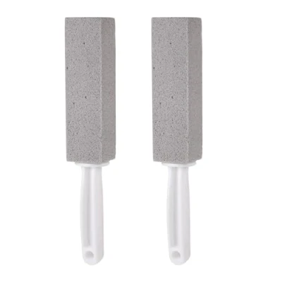 Imagen de 2 Piezas Piedra Limpieza con Mango, pómez Limpiador Inodoro Mango Escobilla, para Cuidado de Los Cocina Hogar Manchas Profundas
