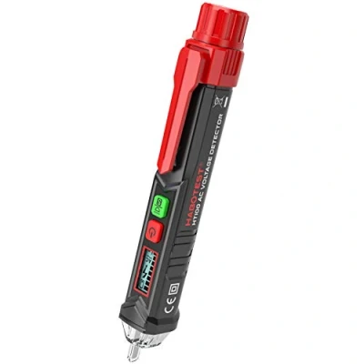 Imagen de amropi Sin contacto AC Voltaje Pluma Ensayador Alerta Detector con Sonar Localizador y Ligero Alarma(1 Bolígrafo)