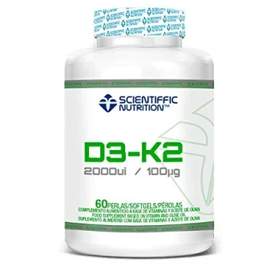 Imagen de Vitamina D3 Y K2 Con Aceite De Oliva Virgen Extra Para Máxima Absorción Alta Biodisponibilidad 60 Perlas