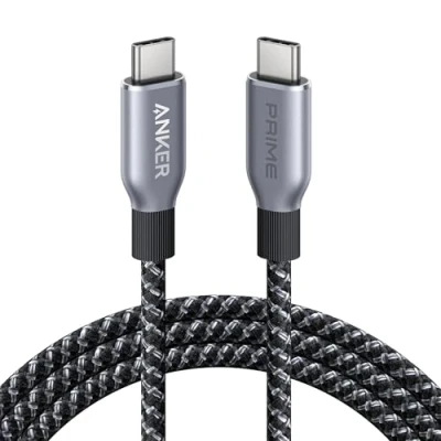 Imagen de Anker Prime Cable USB C a C, de Carga Rápida 240 W y 6 Pies, Nailon Trenzado Reciclado Alta Durabilidad para iPhone 16/16 Pro/16 Pro Max/16 Plus, MacBook, iPad, Galaxy S24 Más