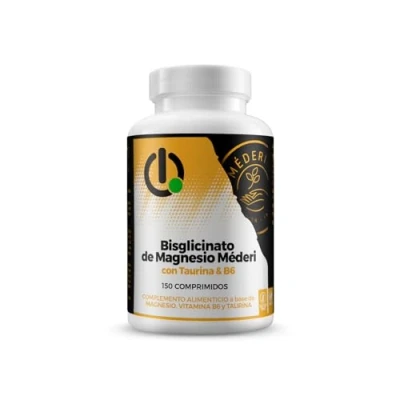 Imagen de Bisglicinato de magnesio Méderi 150 comprimidos con taurina y vitamina B6, vegano sin gluten