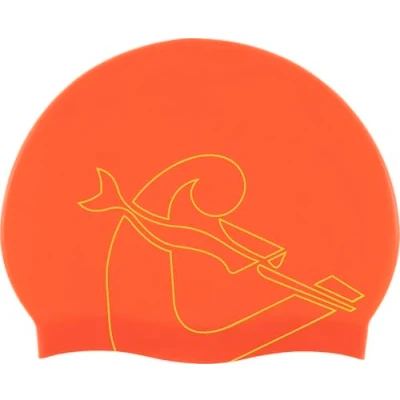Imagen de Cressi Ricky Jr Swim Cap Gorro de Natación, Unisex Youth, Rojo/Amarillo, Talla única