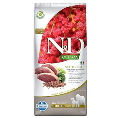 Imagen de FARMINA ND Dog Quinoa NEUTERED Pato Medium Maxi 12KG
