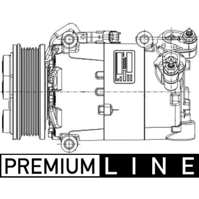 Imagen de MAHLE ORIGINAL ACP 1360 000P Compresor de Aire Acondicionado 7VS16ic 12 PAG 46 YF R 1234yf, 134 a sin tornillo purga aceite FORD: Kuga 1, Mk1