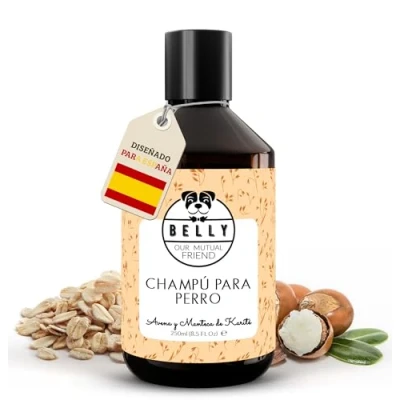 Imagen de Belly Champu Perros Piel Sensible para Perros, Calma el Picor y la Irritación Champú Cachorros Adultos Dermatitis (Avena)