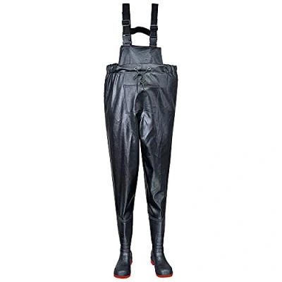 Imagen de Portwest Vadeador S5, Longitud Hasta El Pecho, Tamaño: 45, Color: Negro, FW74BKR45