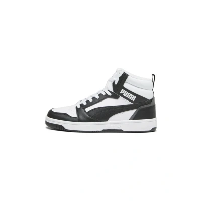 Imagen de Puma Rebound Unisex Zapatillas altas, Talla: 38.5, white black shadow gray Piel de imitación alta calidad