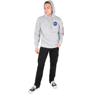 Imagen de ALPHA INDUSTRIES Space Shuttle Sudadera, Gris (Grey Heather 17), L para Hombre