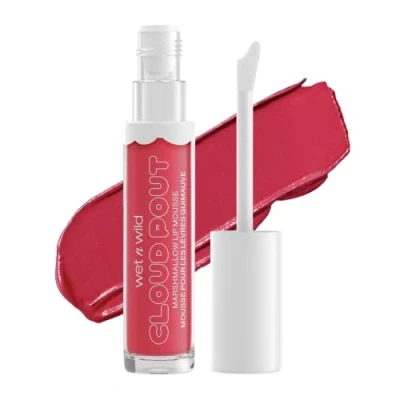 Imagen de wet n wild, Cloud Pout Marshmallow Lip Mousse, Barra de Labios Líquida Mate, Fórmula que no Reseca y Larga Duración con Aceite Argán, Aguacate Vitamina E, Fluff You