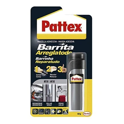 Imagen de Pattex 14010226 Barrita arreglatodo Masilla adhesiva para sellar, pegar Metal 48gr El embalaje puede variar