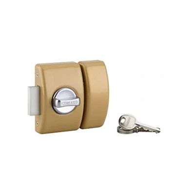 Imagen de THIRARD Cerradura con botón Design 5 para puerta de entrada, cilindro 50 mm, acero, 3 llaves, bronce