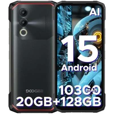 Imagen de DOOGEE Blade20 Telefono Movil Irrompible, 10300mAh Móvil rugerizado Andriod 15, 6.6&#039;&#039; HD+90Hz 20GB+128GB/2TB, Resistente Widevine L1/Smartphone 4G Dual SIM/NFC/GPS/3 Ranuras/Face ID 2025